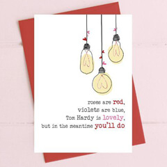 Dandelion stationery Valentines day greeting card Tom Hardy